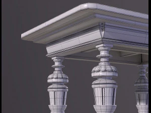 Старий антикварний стіл 3D Модель