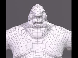 Cartoon character Sumo Wrestler 3D-Modell
