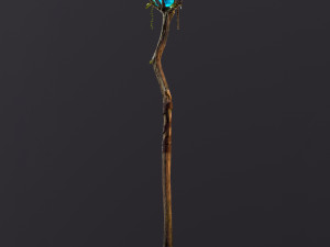 Magic wooden staff 3D Модель