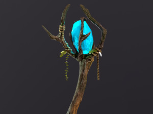 Magic wooden staff Modelo 3D