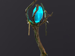 Magic wooden staff Modelo 3D