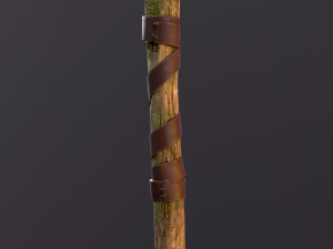 Magic wooden staff Modelo 3D
