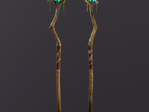 Magic wooden staff Modelo 3D