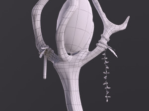 Magic wooden staff Modelo 3D