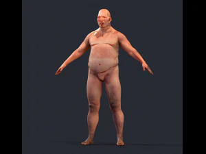 Game character Village fool 3D Model