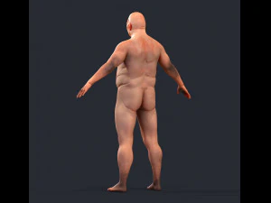 Game character Village fool 3D Model