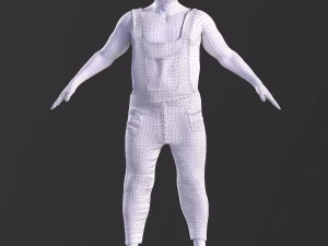 Game character Village fool 3D Model