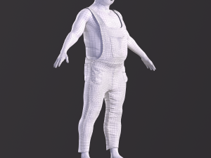 Game character Village fool 3D Модель