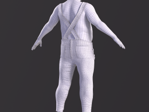 Game character Village fool 3D Модель