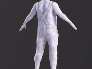 Game character Village fool 3D Model