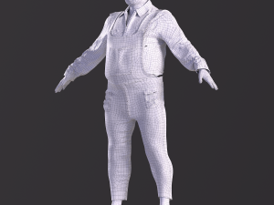 Game character Village fool 3D Модель