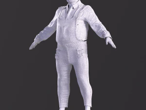 Game character Village fool 3D Model