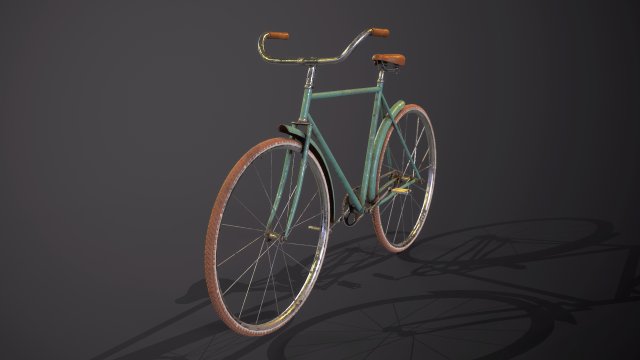 Vintage bicycle 3D Модель .c4d .max .obj .3ds .fbx .stl .blend 