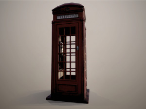 Red telephone box 3D Модель