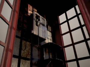 Red telephone box 3D Model