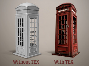 Red telephone box 3D Модель