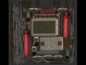 Old Chinese Gate Model 3D