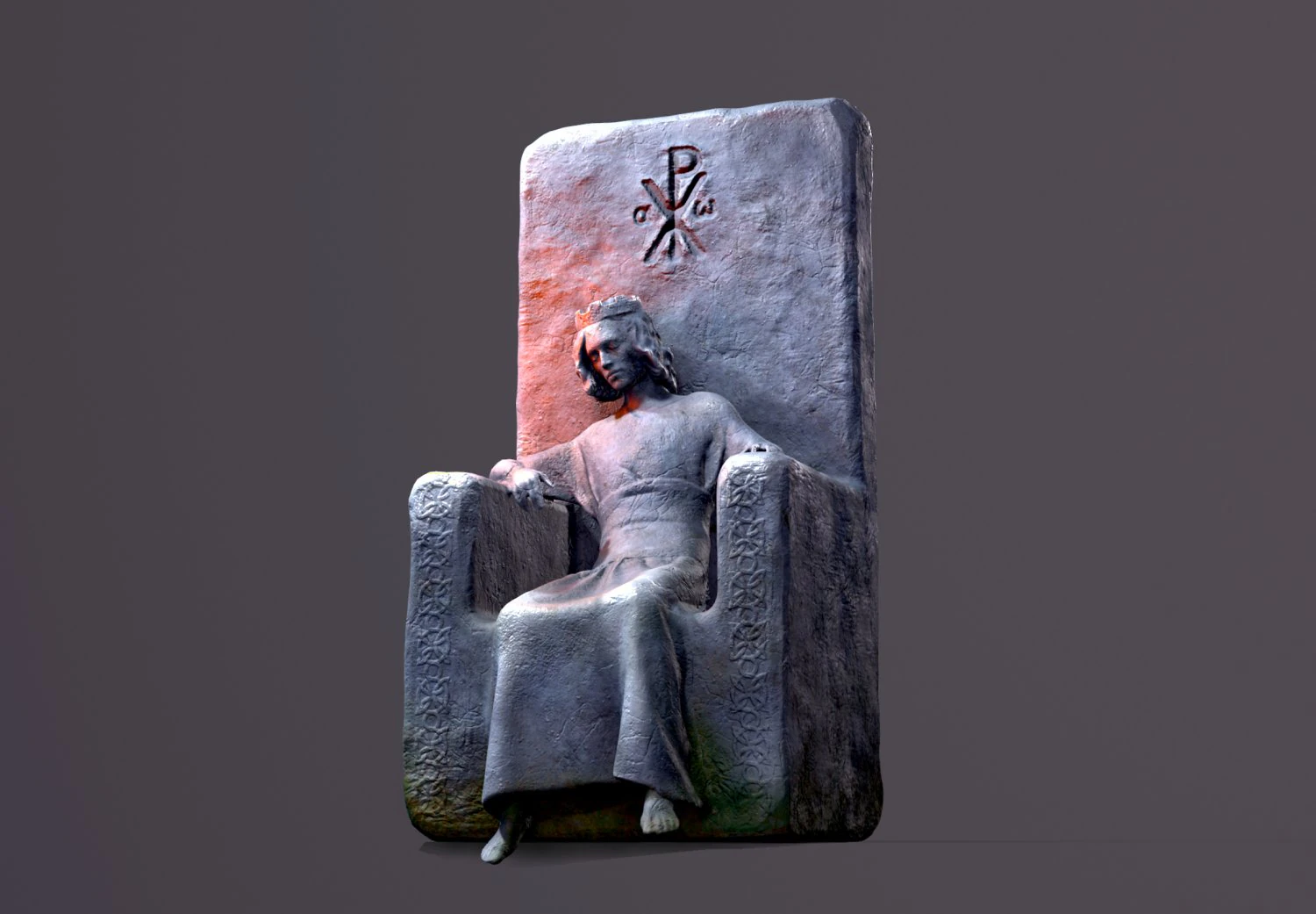 Medieval statue of king 3D Model .c4d .max .obj .3ds .fbx .stl .blend 