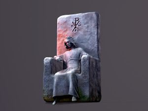 Medieval statue of king 3D Model