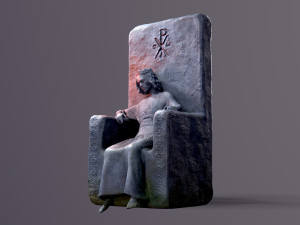 Medieval statue of king 3D-Modell