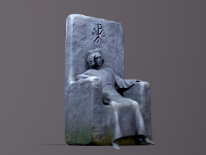 Medieval statue of king 3D-Modell