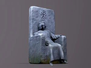 Medieval statue of king 3D Model