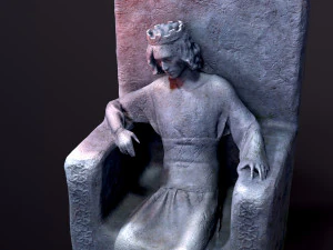 Medieval statue of king 3D Model