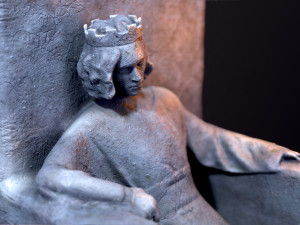 Medieval statue of king 3D-Modell
