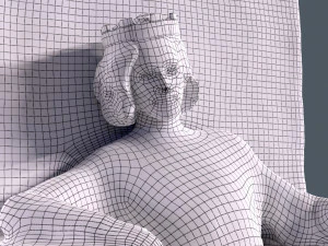 Medieval statue of king 3D Model