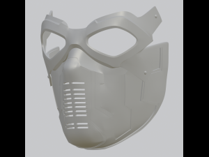 Winter Soldier 3D Mask Marvel STL OBJ High Quality 3D print model 3D Model