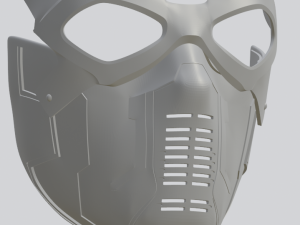Winter Soldier 3D Mask Marvel STL OBJ High Quality 3D print model 3D Model