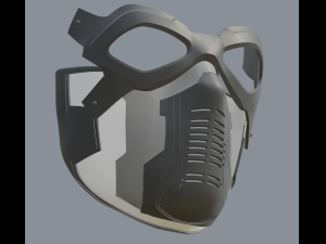 Winter Soldier 3D Mask Marvel STL OBJ High Quality 3D print model 3D Model