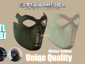 Winter Soldier 3D Mask Marvel STL OBJ High Quality 3D print model 3D Model