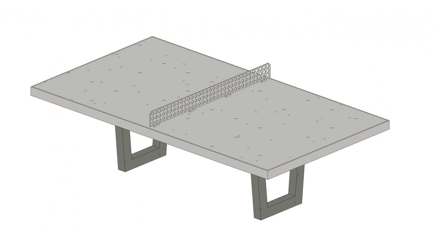Exterior tennis table 3D Model .c4d .max .obj .3ds .fbx .stl .blend