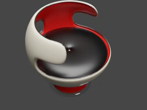 Big white chair 3D Model