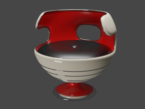 Big white chair Modelo 3D