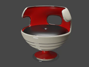 白色的大椅子 3D 模型