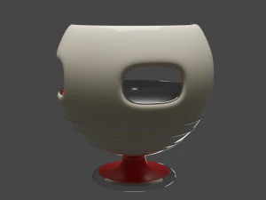 Big white chair 3D Model
