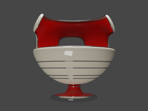 Big white chair 3D मॉडल