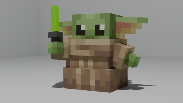 Grogu Baby yoda 3D Model .c4d .max .obj .3ds .fbx .stl .blend 