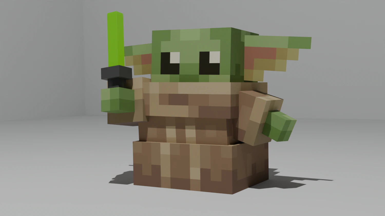 Grogu Baby yoda 3D Model .c4d .max .obj .3ds .fbx .stl .blend