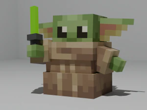 Grogu Baby Yoda Modello 3D