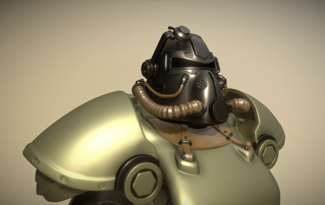 Fallout Power Armor T51 3D Принт Модель .c4d .max .obj .3ds .fbx .stl .blend 