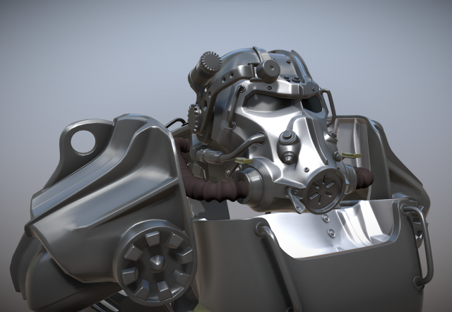 Fallout Power Armor T60 Modèles 3D en vedette .c4d .max .obj .3ds .fbx .stl .blend 