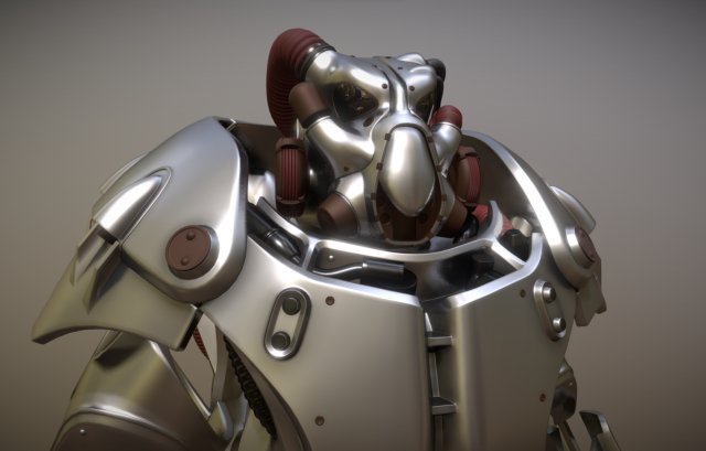 Fallout Power Armor x01 3D Принт Модель .c4d .max .obj .3ds .fbx .stl .blend 