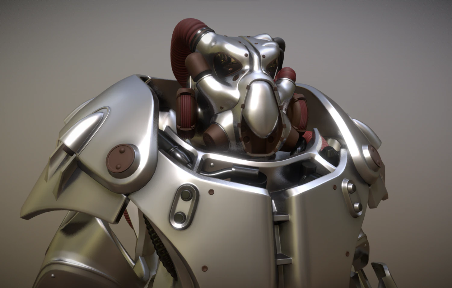 Fallout Power Armor x01 3D Print Model .c4d .max .obj .3ds .fbx .stl .blend 