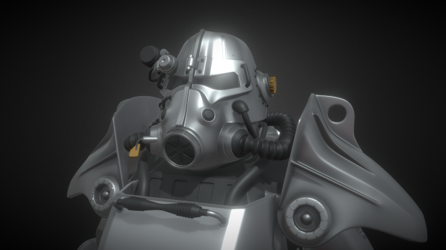 Fallout Power Armor T45 3D-Druckmodell .c4d .max .obj .3ds .fbx .stl .blend 