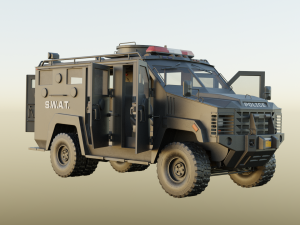 SWAT Truck Model 3D
