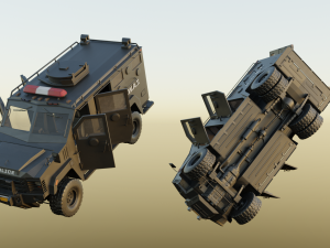 SWAT Truck Model 3D