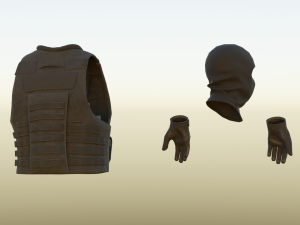 Police armor pack Model 3D